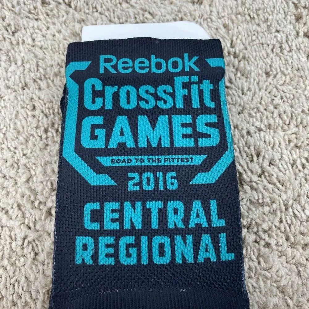 Reebok Crossfit Games Crew Socks Men S (3.5-5.5)Black Teal 2016 Central Regional